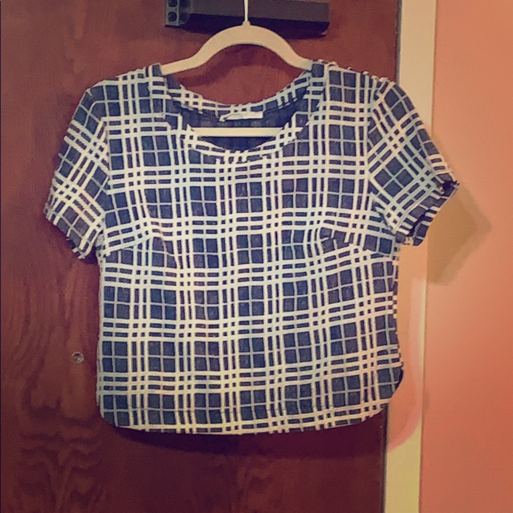 Dressy checkered top